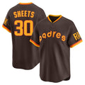 Yuxns S.Diego Padres #30 Gavin Sheets Player Brown Home Cooperstown Collection Replica Game Stitched Jerseys