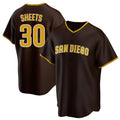 Yuxns S.Diego Padres #30 Gavin Sheets Player Brown Home Game Stitched Jerseys