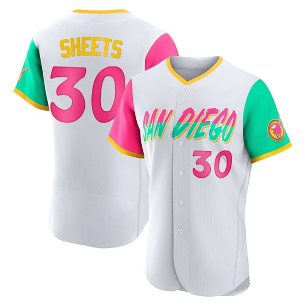 Yuxns S.Diego Padres #30 Gavin Sheets Player White City Connect Home Limited Elite Stitched Jerseys