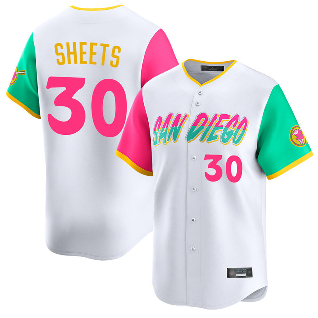 Yuxns S.Diego Padres #30 Gavin Sheets Player White City Connect Home Limited Stitched Jerseys