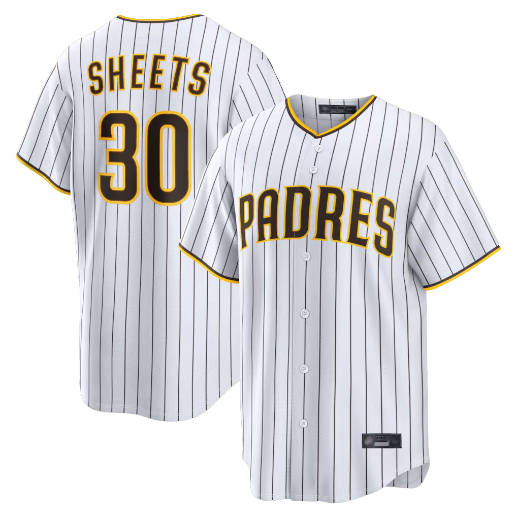 Yuxns S.Diego Padres #30 Gavin Sheets Player White Home Limited Game Stitched Jerseys