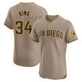 Yuxns S.Diego Padres #34 Michael King Player Khaki Home Limited Elite Stitched Jerseys