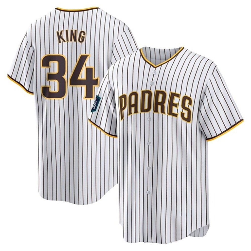 Yuxns S.Diego Padres #34 Michael King Player White Home Game Stitched Jerseys