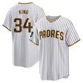 Yuxns S.Diego Padres #34 Michael King Player White Home Game Stitched Jerseys
