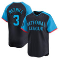 Yuxns S.Diego Padres #3 Jackson Merrill Player National League Navy All-Star Game Limited Stitched Jerseys