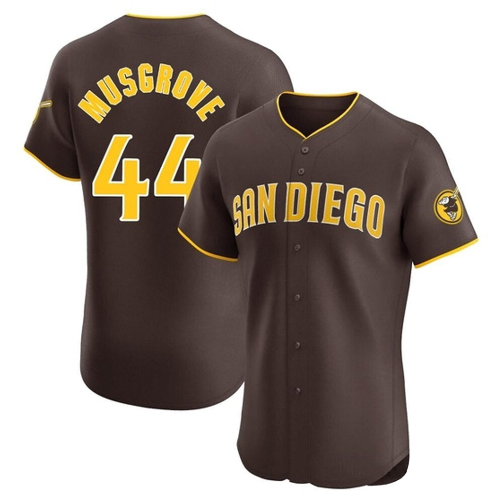 Yuxns S.Diego Padres #44 Joe Musgrove Player Brown Home Limited Elite Stitched Jerseys
