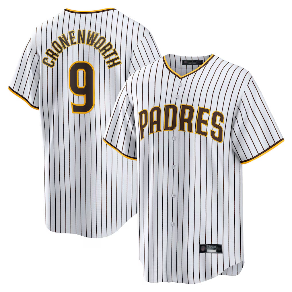 Yuxns S.Diego Padres #9 Jake Cronenworth Player White Home Game Stitched Jerseys