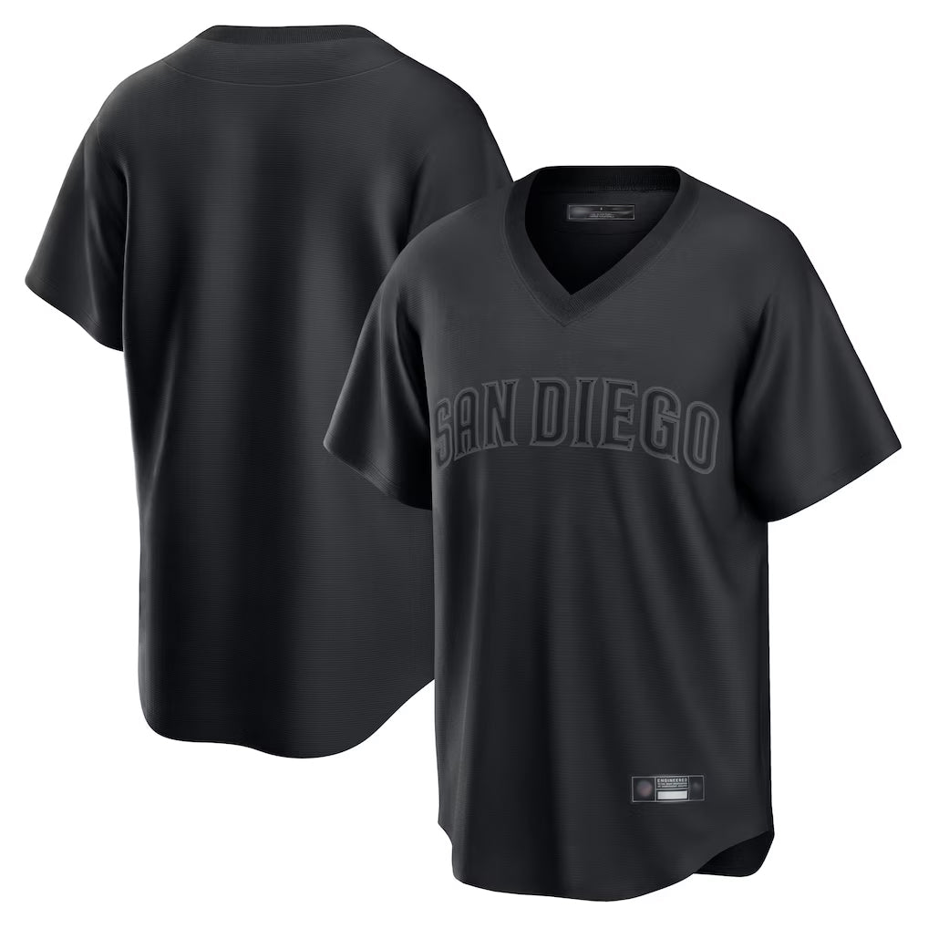 Yuxns S.Diego Padres ## Diego Padres Blank Player Black Pitch Fashion Game T-shirt Stitched Jerseys