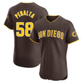 Yuxns S.Diego Padres #58 Wandy Peralta Player Brown Home Limited Elite Stitched Jerseys