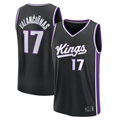 Yuxns S.Kings #17 Jonas Valan?i¨±nas Black Fast Break Replica Stitched Jerseys- Icon Edition