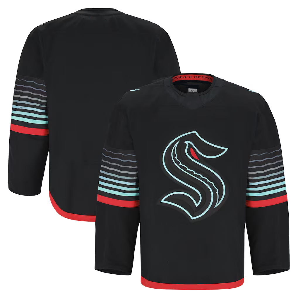 Yuxns S.Kraken Black Alternate Authentic Pro Jerseys