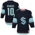 Yuxns S.Kraken #10 Matty Beniers Navy Alternate Replica Player Jerseys