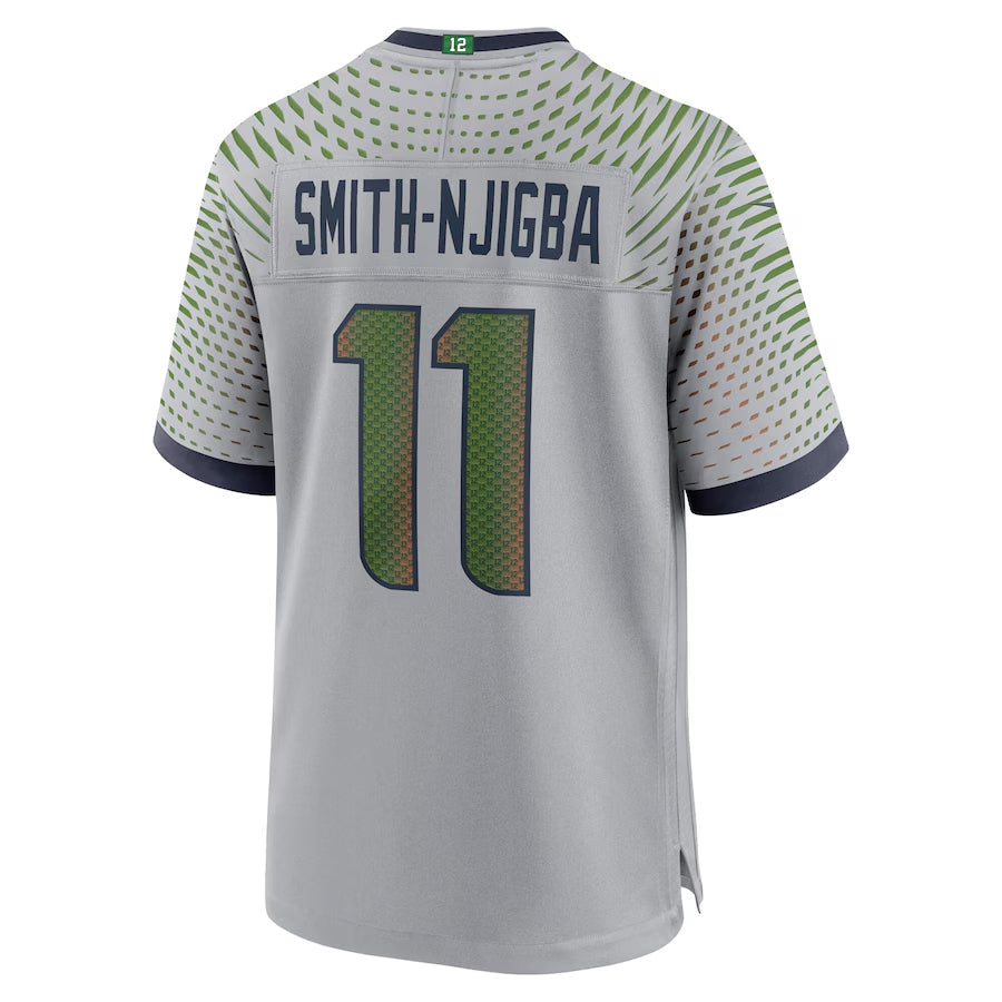 Yuxns S.Seahawks #11 Jaxon Smith-Njigba Player Grey Rivalries Collection Game Stitched Jerseys