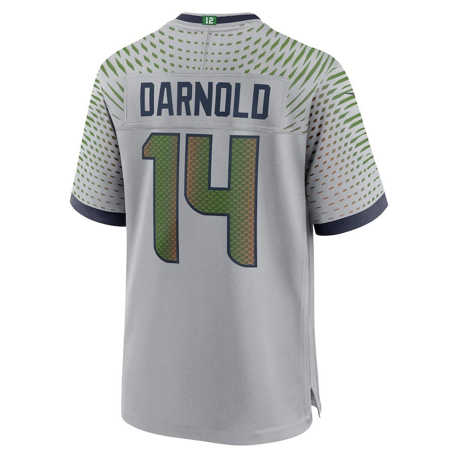 Yuxns S.Seahawks #14 Sam Darnold 2025 Rivalries Collection Game Jersey - Wolf Gray Stitched Jerseys