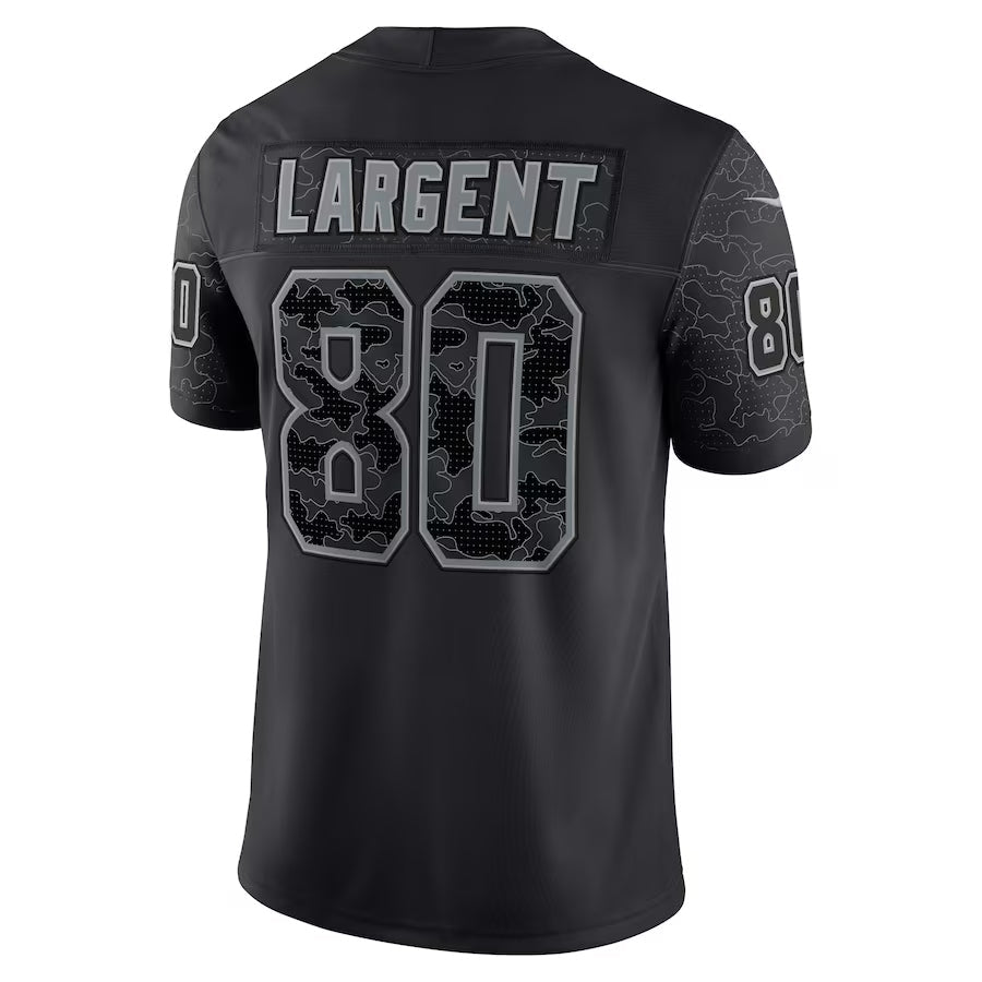 Yuxns S.Seahawks #80 Steve Largent Player Black RFLCTV Limited Stitched Jerseys