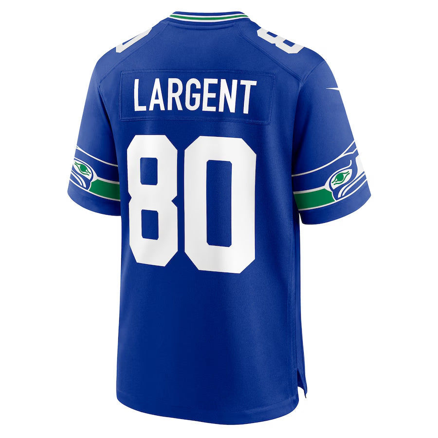 Yuxns S.Seahawks #80 Steve Largent Player Royal Game Stitched Jerseys