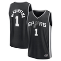 Yuxns SA.Spurs #1 Victor Wembanyama Black Fast Break Replica Player Stitched Jerseys- Icon Edition
