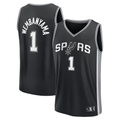 Yuxns SA.Spurs #1 Victor Wembanyama Black Swingman Stitched Jerseys- Icon Edition