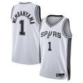 Yuxns SA.Spurs #1 Victor Wembanyama White Swingman Stitched Jerseys- Association Edition