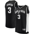 Yuxns SA.Spurs #3 Keldon Johnson Black Fast Break Replica Stitched Jerseys- Icon Edition