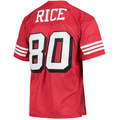 Yuxns SF.49ers 1994 #80 Jerry Rice Mitchell & Ness Scarlet Authentic Throwback Retired Player Stitched Jerseys