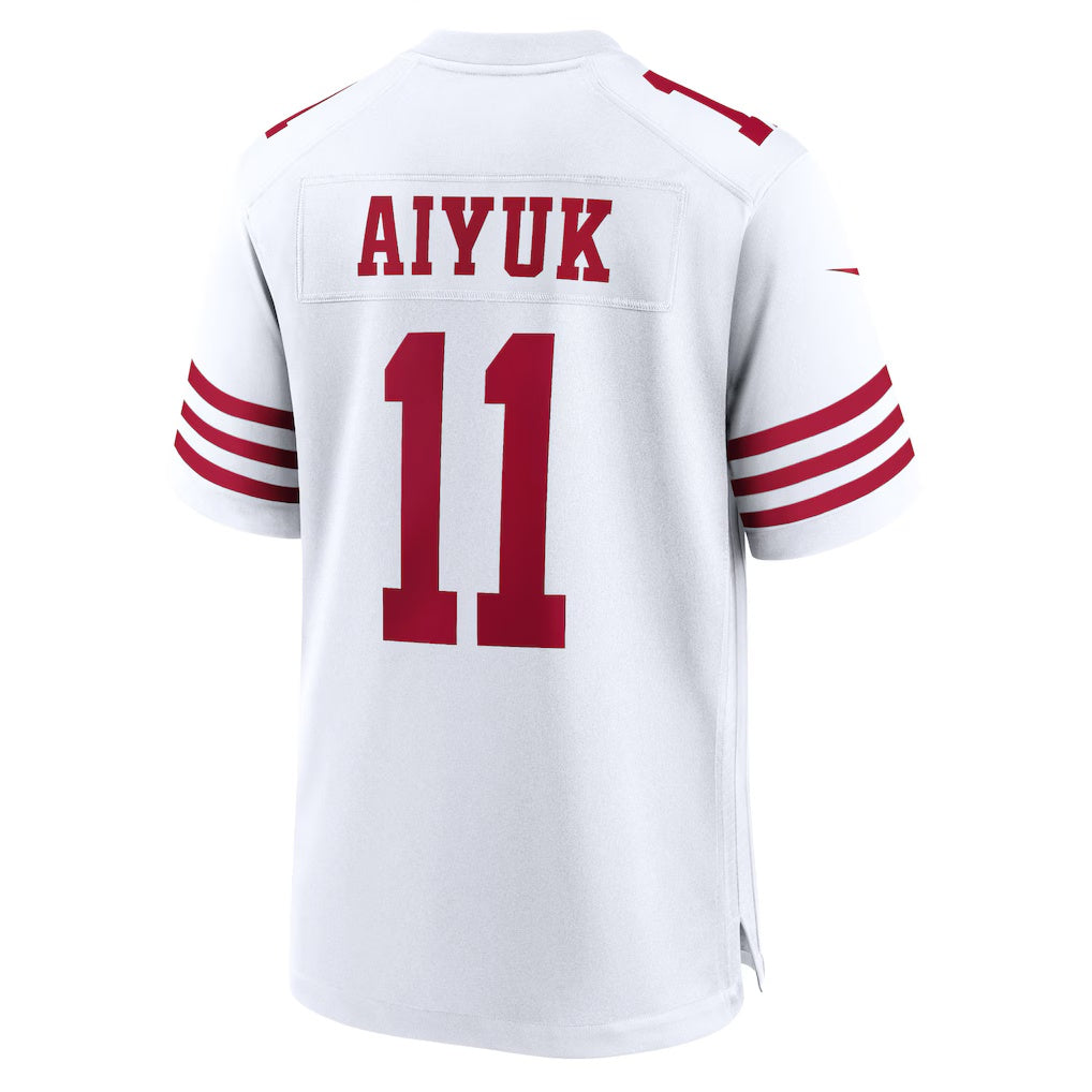 Yuxns SF.49ers #11 Brandon Aiyuk White Game Stitched Jerseys