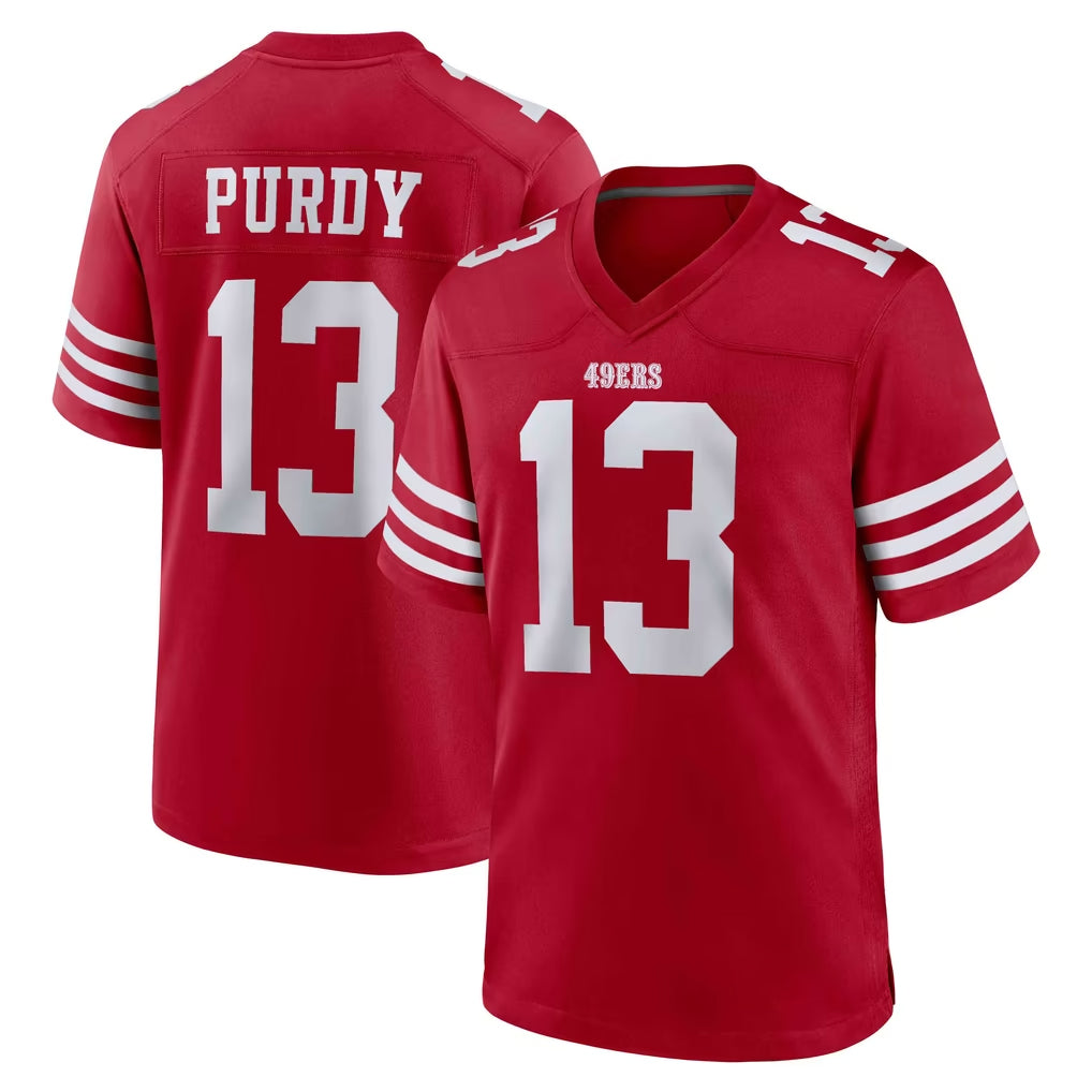 Yuxns SF.49ers #13 Brock Purdy Player Red Game Home Stitched Jerseys