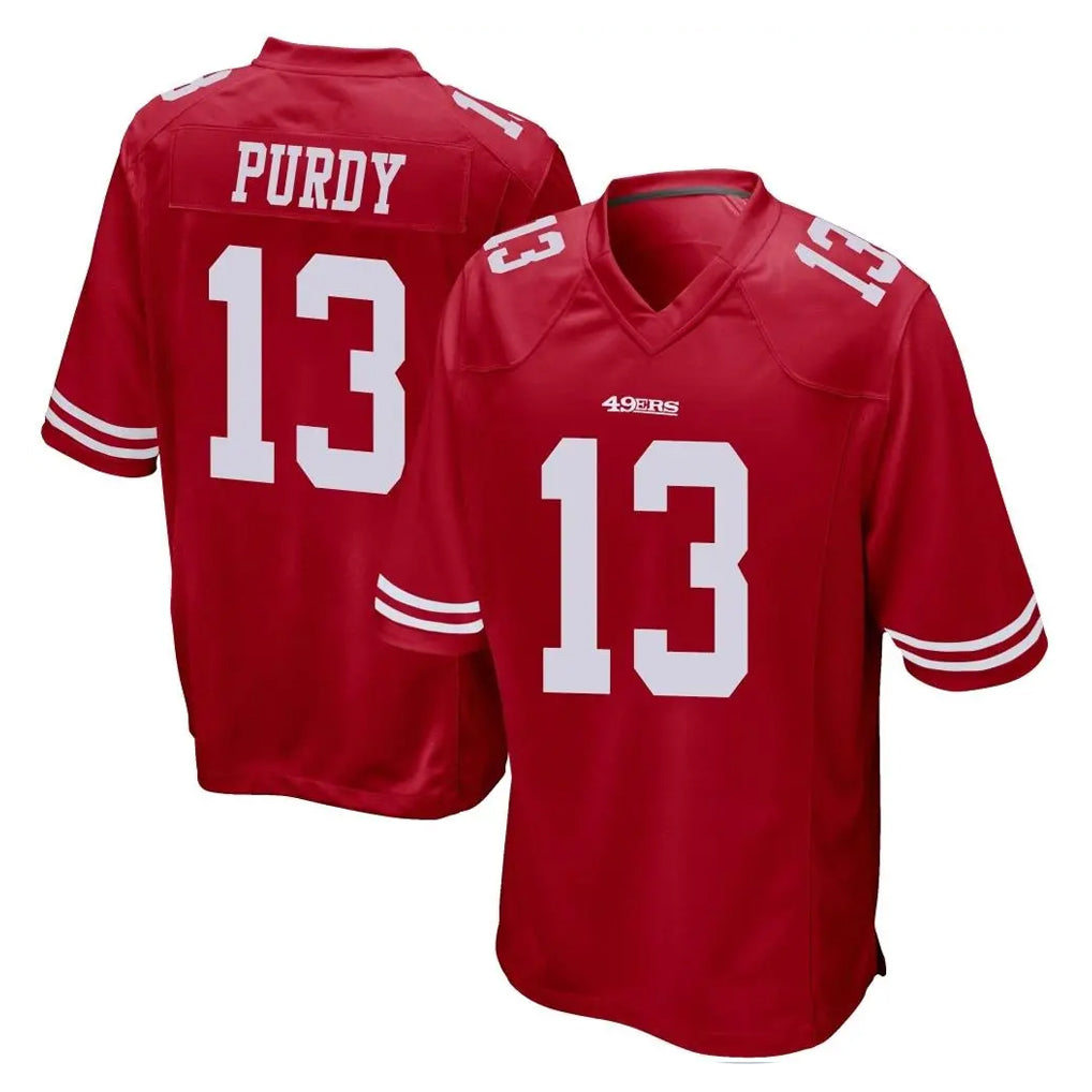 Yuxns SF.49ers #13 Brock Purdy Player Red Home Game Stitched Jerseys