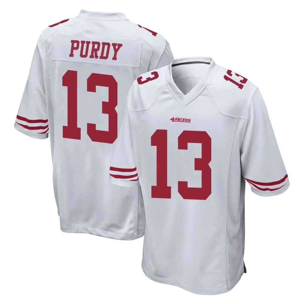 Yuxns SF.49ers #13 Brock Purdy Player White Home Game Stitched Jerseys