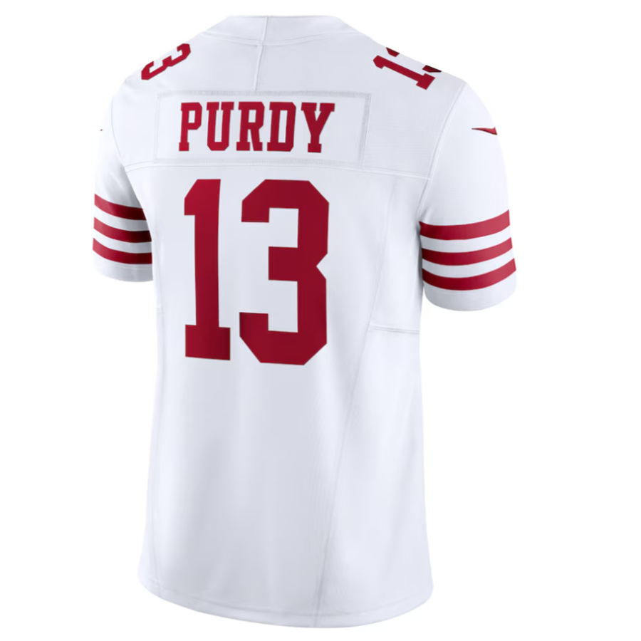 Yuxns SF.49ers #13 Brock Purdy Playre White Vapor F.U.S.E. Limited Stitched Jerseys