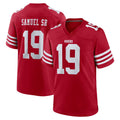 Yuxns SF.49ers #19 Deebo Samuel Sr. Player Red Game Home Stitched Jerseys