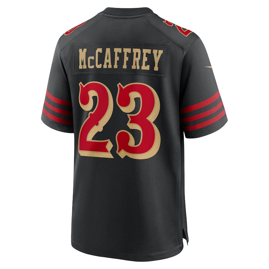 Yuxns SF.49ers #23 Christian McCaffrey Player Rivalries Collection Black Game Stitched Jerseys