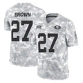 Yuxns SF.49ers #27 Ji'Ayir Brown Player Arctic Camo Limited Salute To Service Home Game Stitched Jerseys