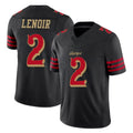 Yuxns SF.49ers #2 Deommodore Lenoir Player Black Limited Rivalries Collection Home Game Stitched Jerseys