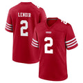 Yuxns SF.49ers #2 Deommodore Lenoir Player Red Game Home Stitched Jerseys