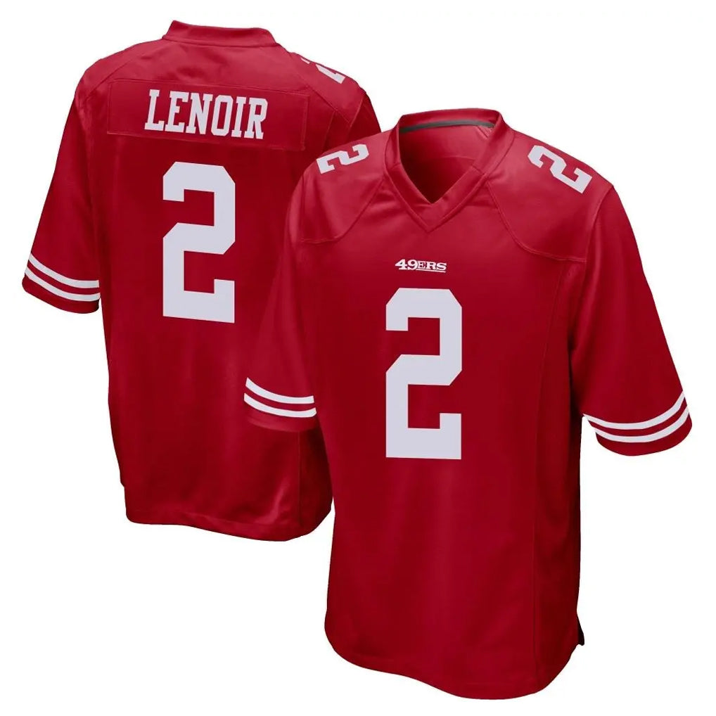 Yuxns SF.49ers #2 Deommodore Lenoir Player Red Home Game Stitched Jerseys
