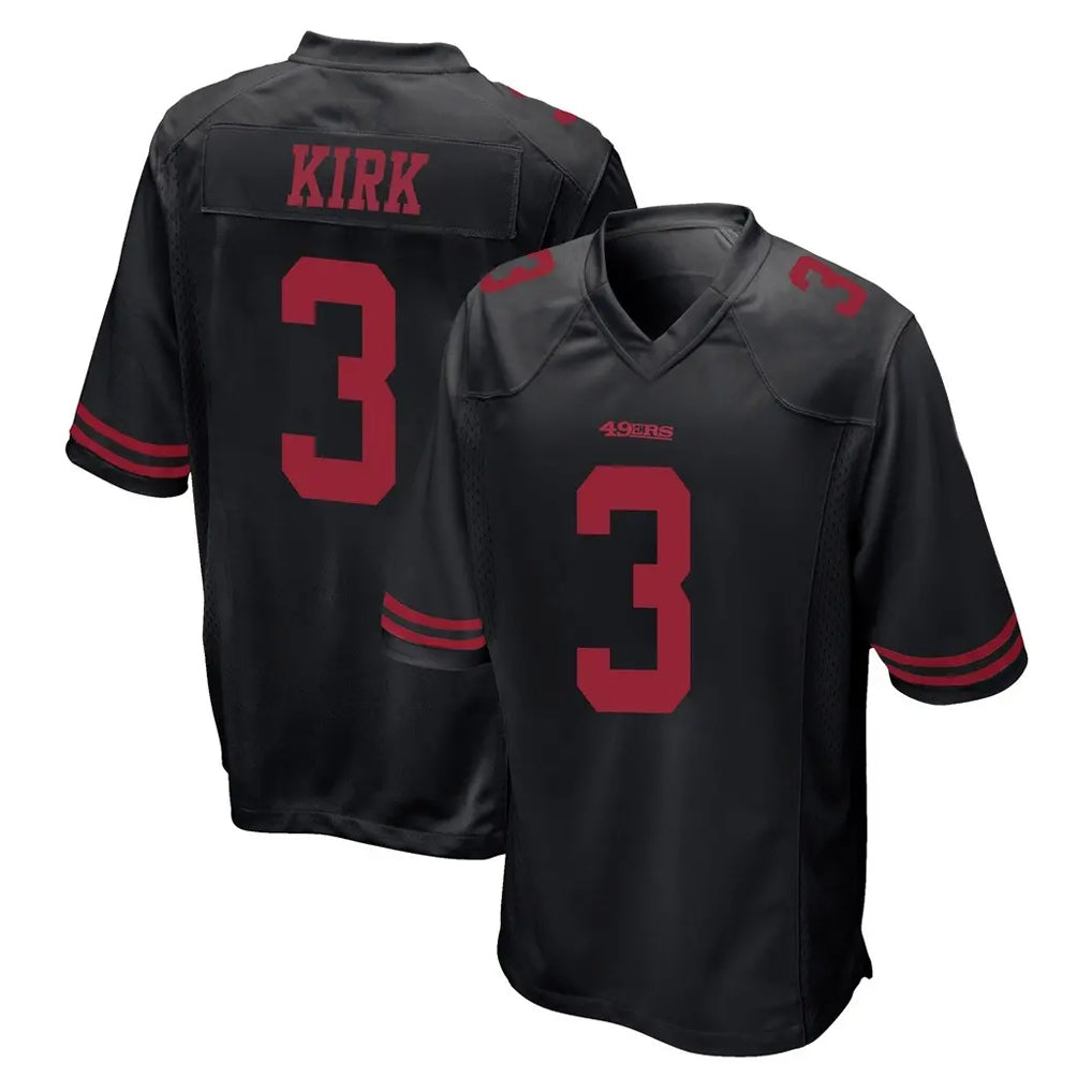 Yuxns SF.49ers #3 Christian Kirk Player Black Alternate Home Game Stitched Jerseys