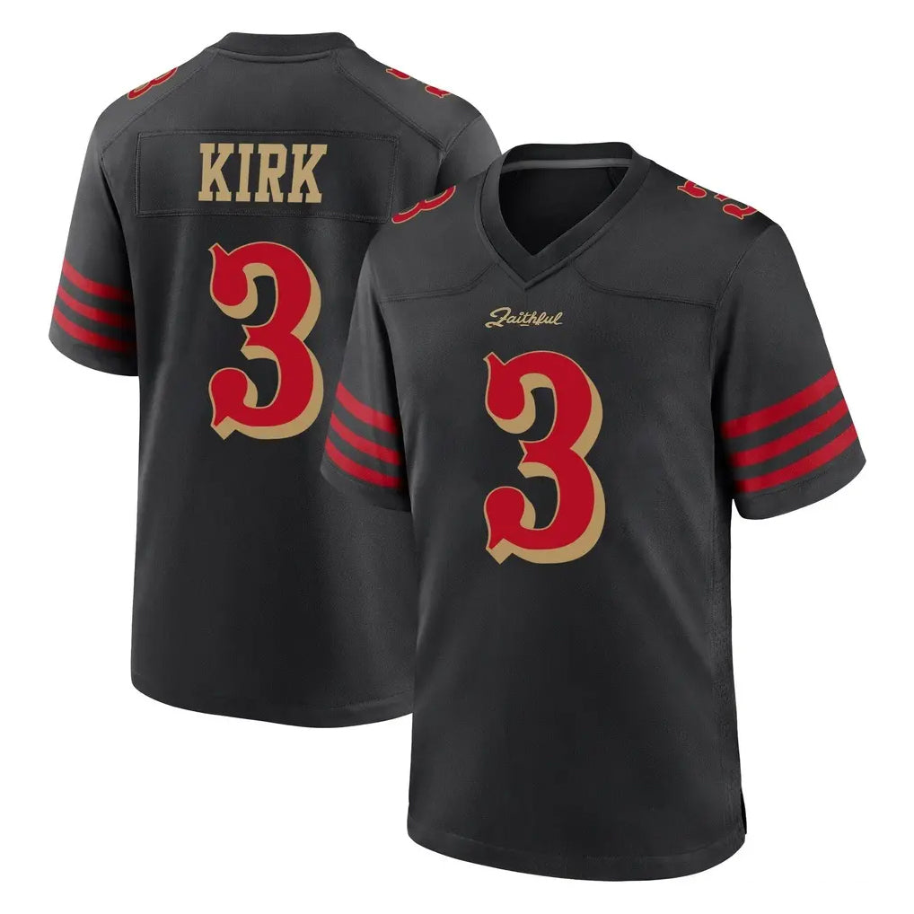 Yuxns SF.49ers #3 Christian Kirk Player Black Rivalries Collection Home Game Stitched Jerseys