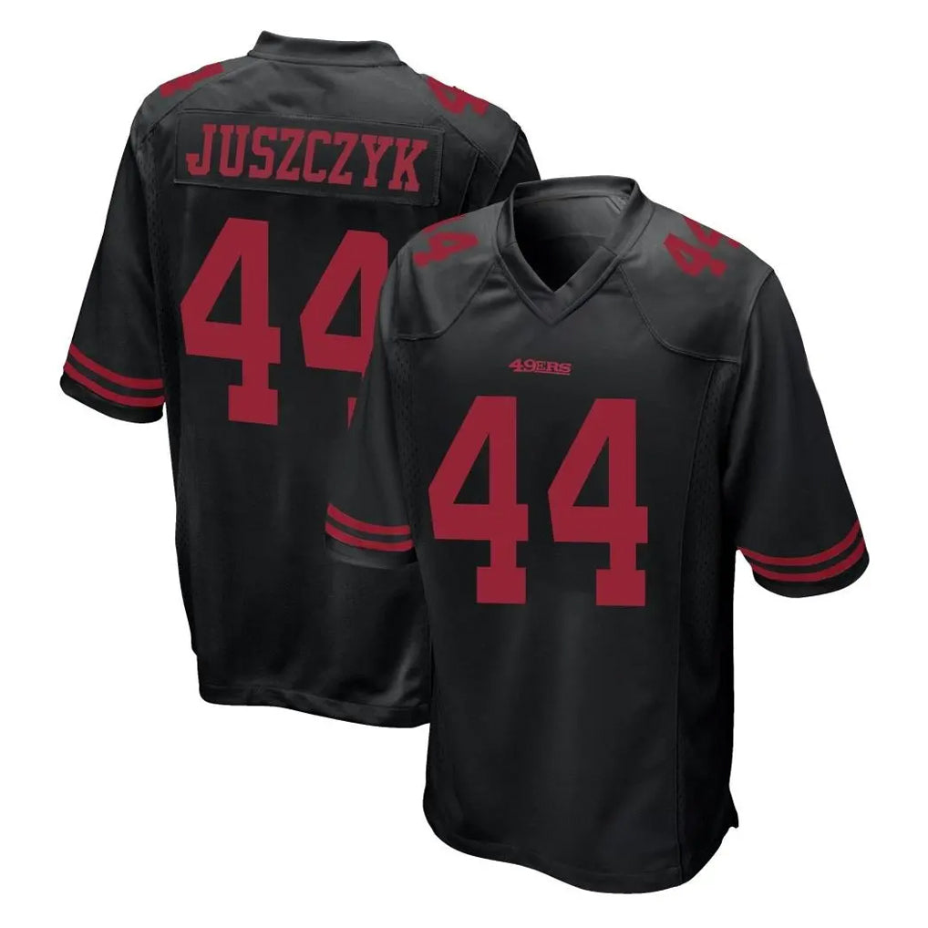 Yuxns SF.49ers #44 Kyle Juszczyk Player Black Alternate Home Game Stitched Jerseys