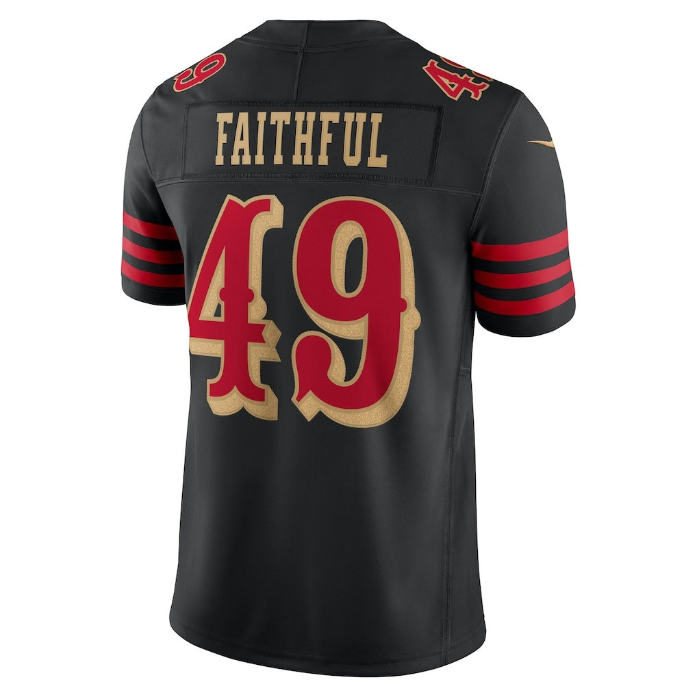 Yuxns SF.49ers #49 The Faithful Black 2025 Rivalries Collection Limited Stitched Jerseys