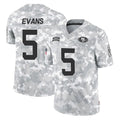 Yuxns SF.49ers #5 Mike Evans Player Arctic Camo Limited Salute To Service Home Game Stitched Jerseys