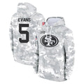 Yuxns SF.49ers #5 Mike Evans Player Arctic Camo Limited Salute to Service Pullover Hoodies Game Stitched Jerseys