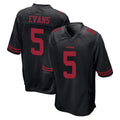Yuxns SF.49ers #5 Mike Evans Player Black Alternate Home Game Stitched Jerseys