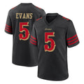 Yuxns SF.49ers #5 Mike Evans Player Black Rivalries Collection Home Game Stitched Jerseys