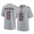 Yuxns SF.49ers #6 Malik Mustapha Player Gray Atmosphere Fashion Home Game Stitched Jerseys