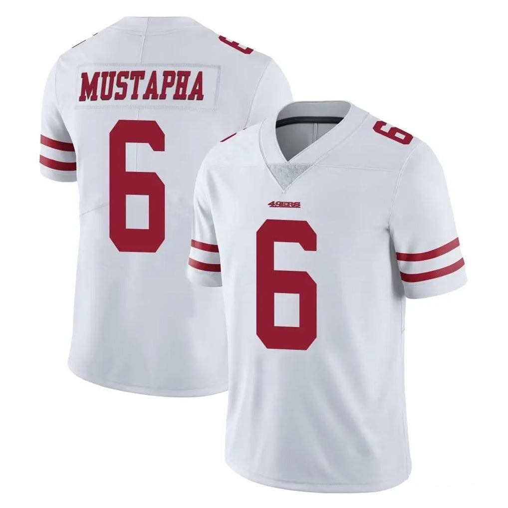 Yuxns SF.49ers #6 Malik Mustapha Player White Limited Vapor Untouchable Home Game Stitched Jerseys