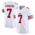 Yuxns SF.49ers #7 De'Zhaun Stribling Player White Limited Vapor F.U.S.E. Home Game Stitched Jerseys