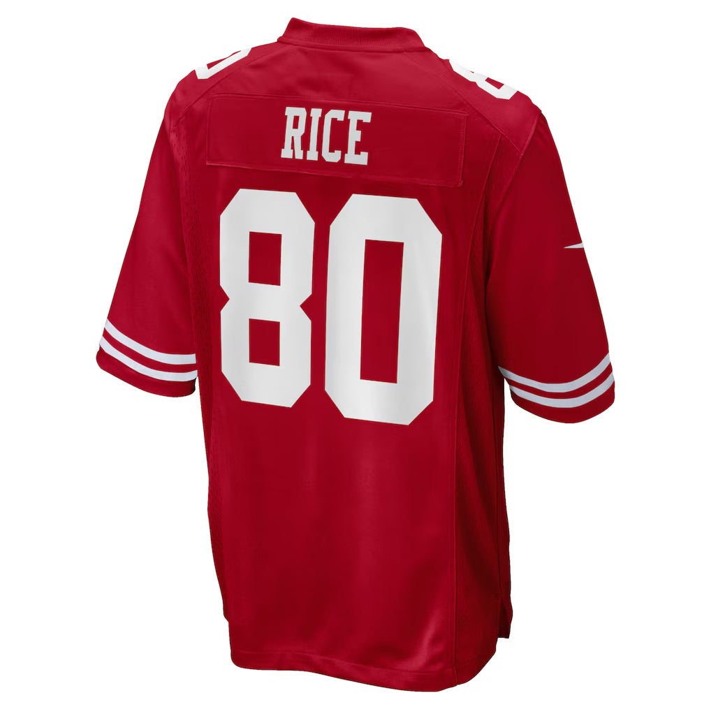 Yuxns SF.49ers #80 Jerry Rice Player Scarlet Game Stitched Jerseys