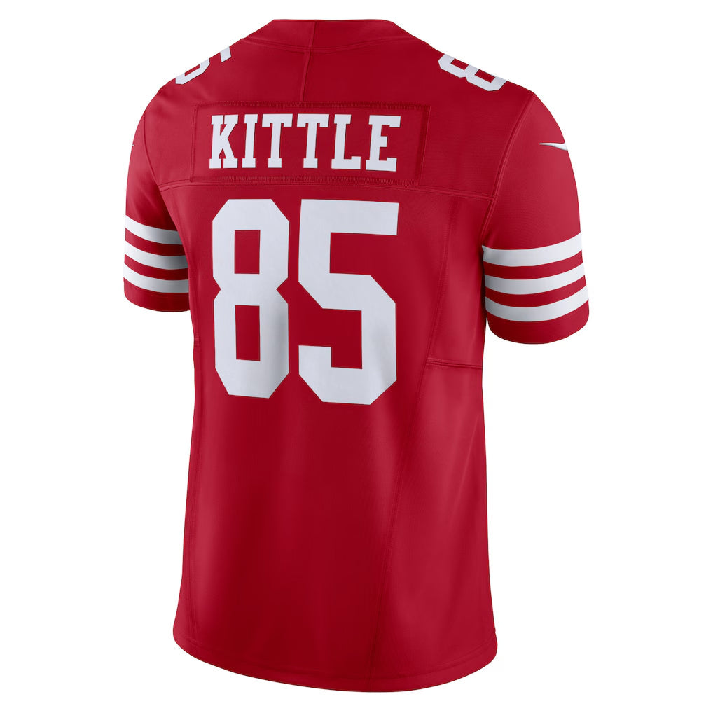 Yuxns SF.49ers #85 George Kittle Player Scarlet Vapor F.U.S.E. Limited Stitched Jerseys