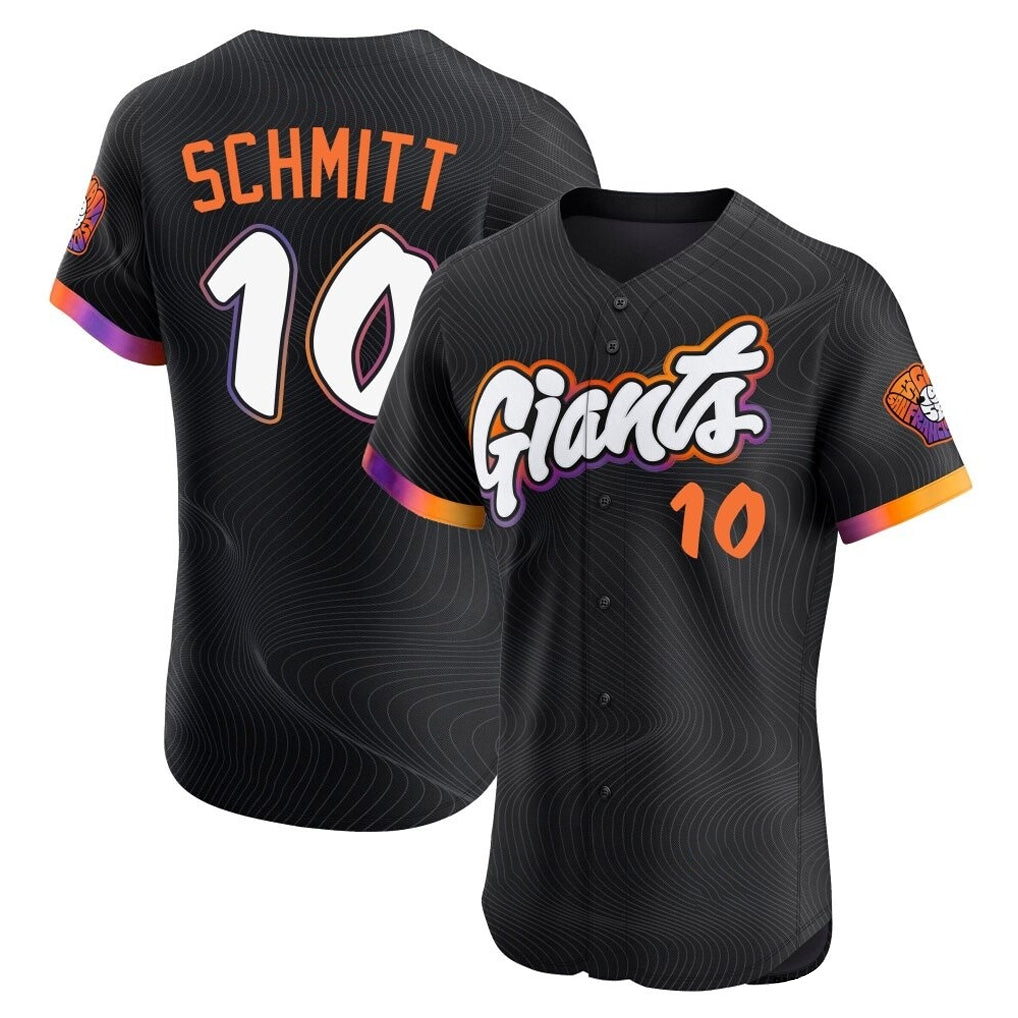 Yuxns SF.Giants #10 Casey Schmitt Player Black 2025 City Connect Home Limited Elite Stitched Jerseys